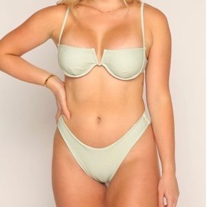Sunny bunny green bikini set